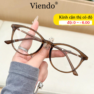 Kính Cận Gọng Tròn Nam Nữ VIENDO Mắt Kính Chống Ánh Sáng Xanh Tia UV Đổi Màu Khi Ra Nắng Thời Trang 0/-1/-2/-3/-4/-5/-6