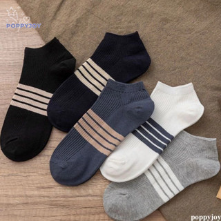 🐾POP Đôi Tất Ngắn Cổ Unisex Kẻ Hàn N3
