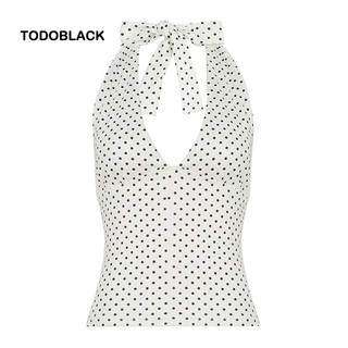 TODOBLACK Áo vest cổ chữ V cổ tròn thời trang mùa hè dành cho nữ