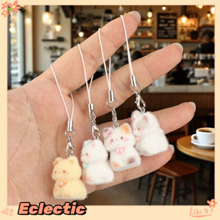 - Eclectic - Dây đeo điện thoại di động hình mèo 3D hoạt hình dễ thương