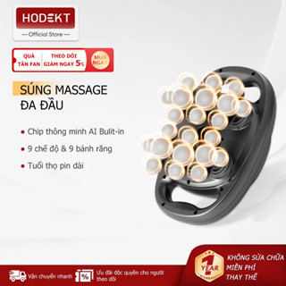  Súng Massage Điện Đa Đầu HODEKT 6   12   22 Đầu Máy Massage Thư Giãn Cơ Rung Tần Số Cao 