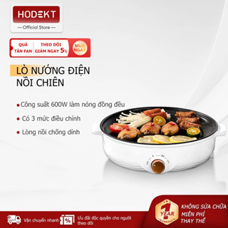  Chảo Nướng Điện Đa Năng HODEKT Nồi Chiên Điện Dễ Lau Chùi Chảo Chống Dính 