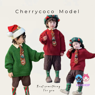  Váy chủ đề Giáng sinh cho trẻ em Hình ảnh nghệ thuật Áo len đỏ Váy năm mới 