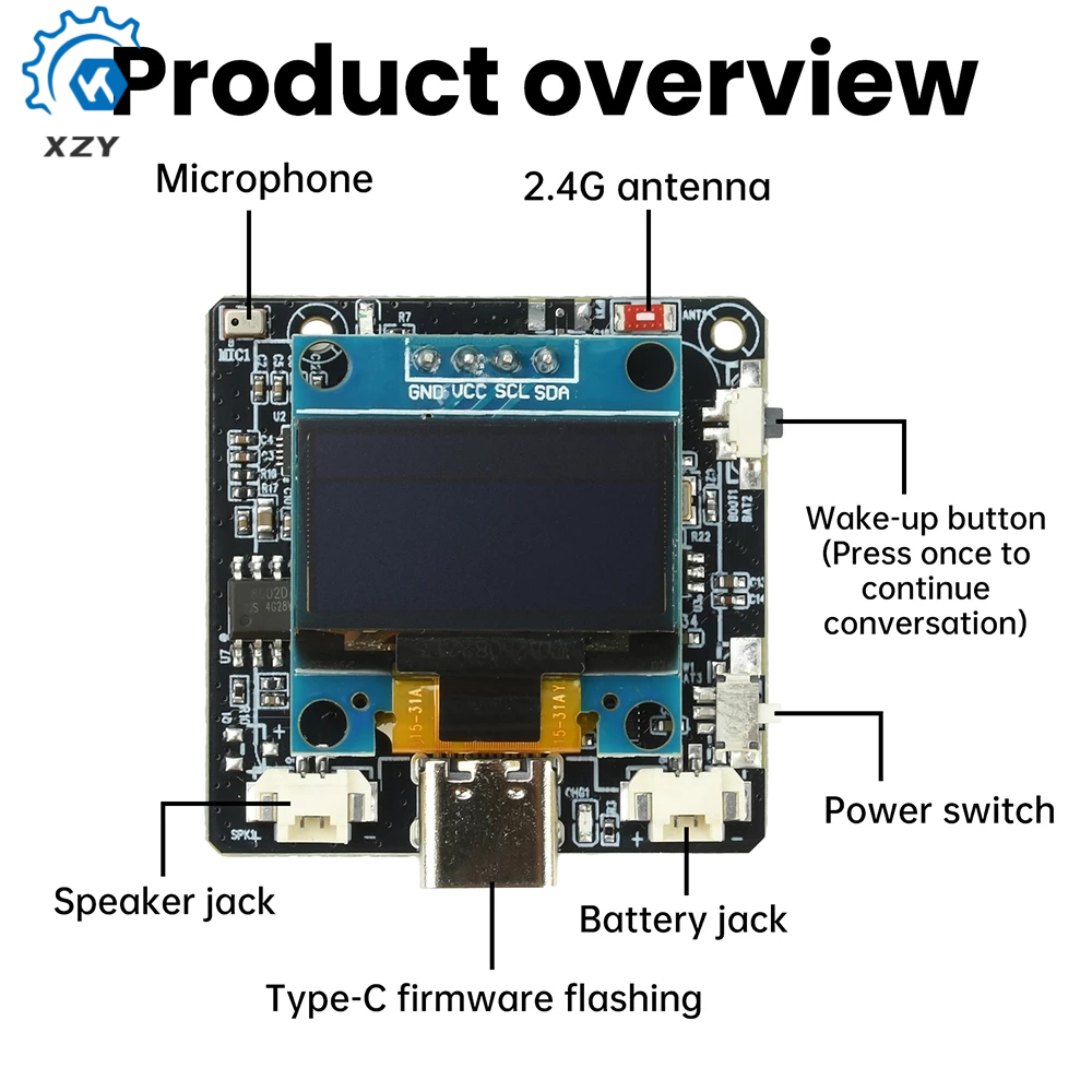 Bảng phát triển ESP32-C3 / ESP32-S3 Mô-đun Robot đối thoại bằng giọng nói Xiaozhi Ai với màn hình OL