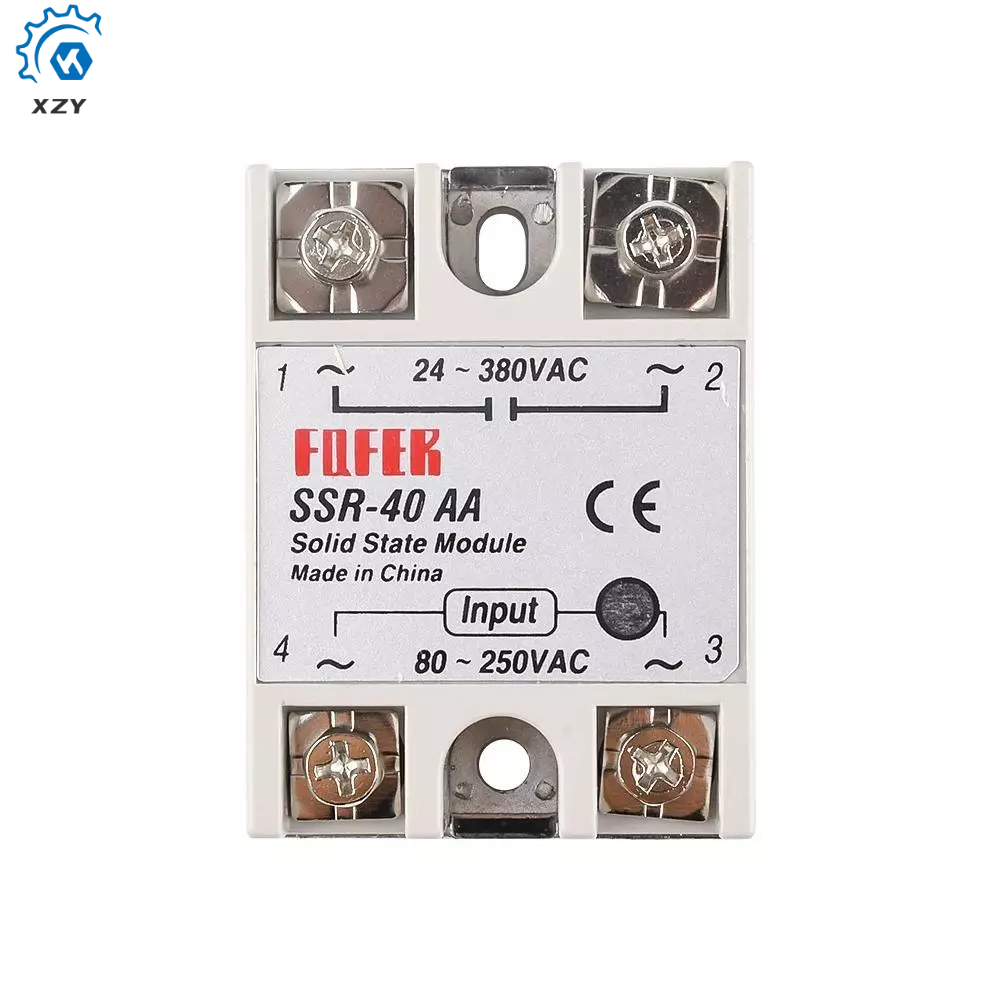 Rơle trạng thái rắn SSR-10AA SSR-25AA SSR-40AA 10A 25A 40A 80-250V AC ĐẾN 24-380V AC SSR 10AA 25AA 4