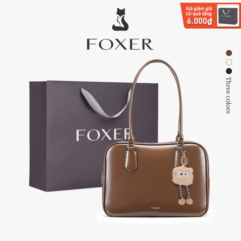 FOXER Túi xách nữ Túi xách nữ dung tích lớn Túi đeo vai