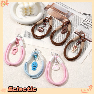 - Eclectic - Mặt dây chuyền hình cá nhỏ và mèo con dây thừng treo ngắn dệt cho điện thoại di động và máy ảnh