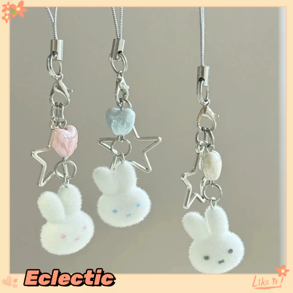 - Eclectic - Dây buộc điện thoại di động cô gái dễ thương trái tim ngôi sao hoạt hình đổ xô thỏ