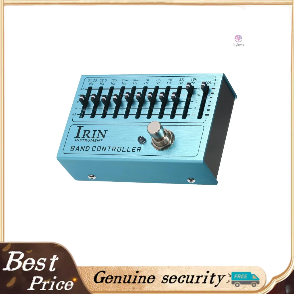 Irin 10-BAND EQ Guitar Effect Pedal Mini Guitar Equalizer với True Bypass cho Guitar Bass Hợp Kim Nh