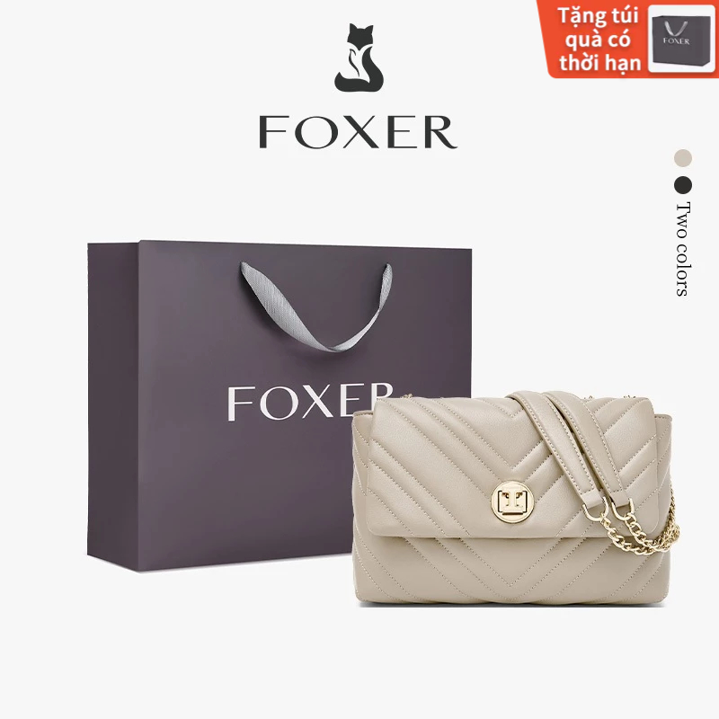 FOXER Túi Xách Nữ Da Bò Thời Trang Đa Năng Sang Trọng Cao Cấp
