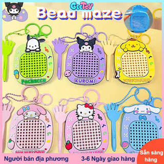 GeeToy Từ Hạt Mê Cung Vẽ Ban Hoạt Hình Dễ Thương Họa Tiết Sáng Tạo Hai Mặt Vui Nhộn Móc Khóa Schoolbag Mặt Dây Chuyền Đồ Chơi Quà Tặng