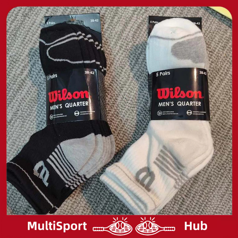 Tất Tennis Wilson Giữa Eo Nửa Terry Tất Quần Tennis Đáy 5 Chiếc