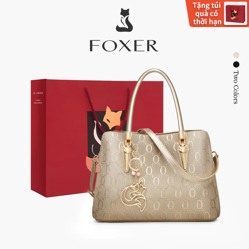 FOXER Túi Đeo Chéo Nữ Màu Vàng Sang Chảnh Thời Trang
