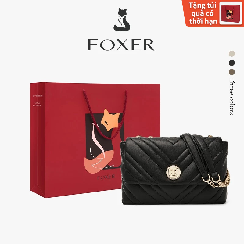 FOXER Túi Xách Nữ Da Bò Thời Trang Đa Năng Sang Trọng Cao Cấp