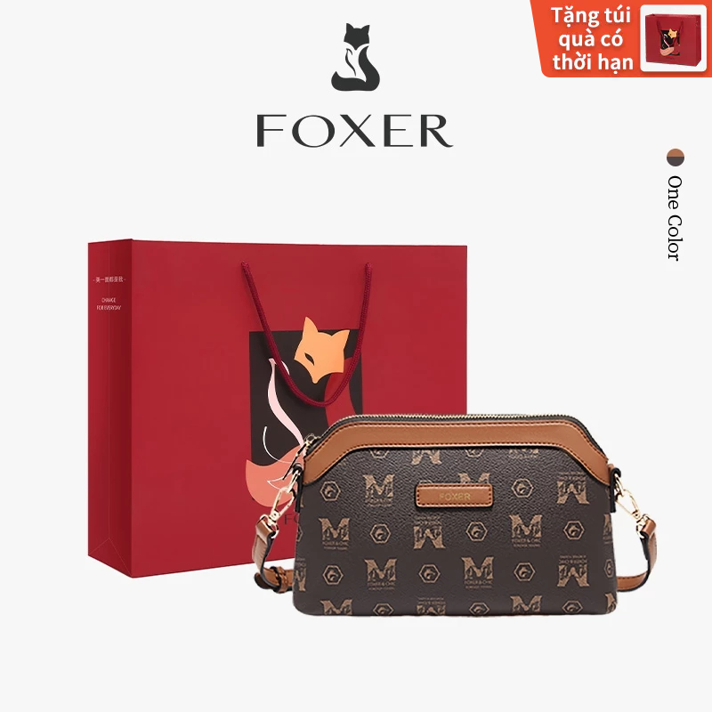 FOXER Túi Đeo Vai Túi Xách Nữ Công Sở Thời TrangRetro Dây Đeo Vai Có Thể Điều Chỉnh Túi Xách Chéo Nữ