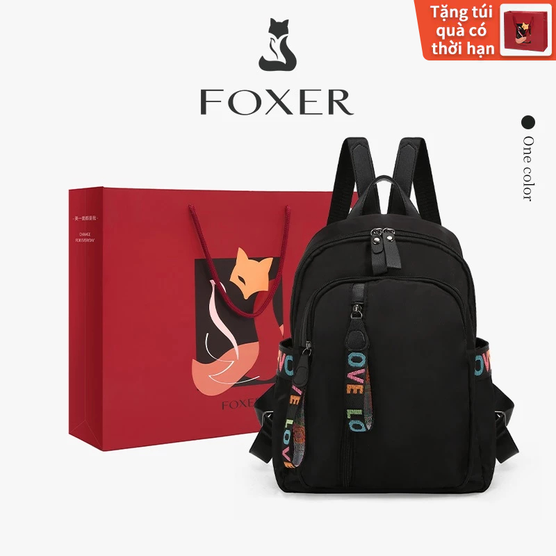 FOXER Balo Nữ Thời Trang Vải Nylon Chống Nước Dung Tích Lớn