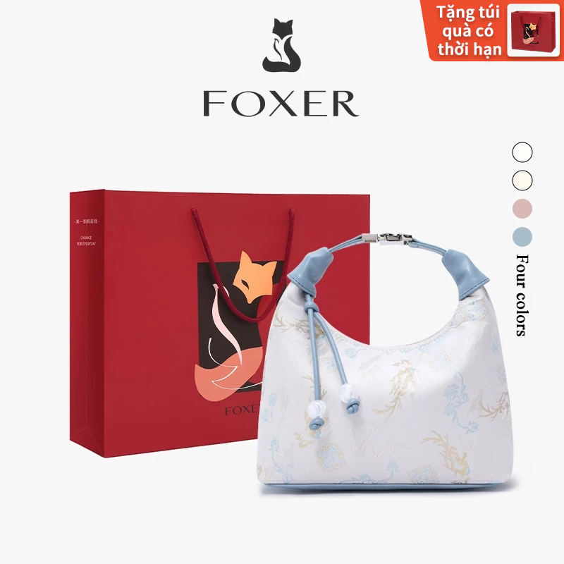 FOXER Túi Đeo Chéo Nữ Thêu Trung Quốc Thời Trang Thanh Lịch