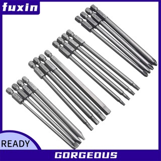 [Fuxin] 4 Mũi tuốc nơ vít dài 1 / 4 chuôi lục giác 100mm cho Torx / Hex