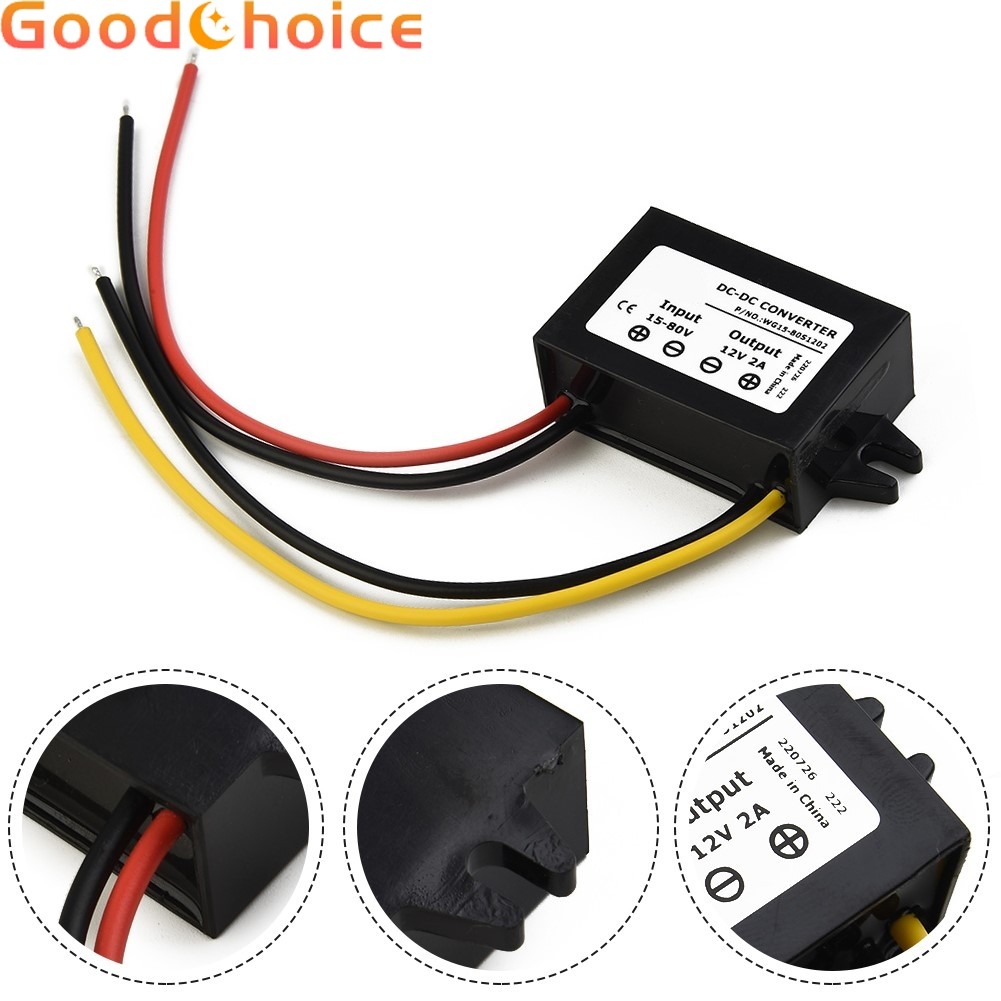 Có sẵn 15V-72V 18V 24V 36V 48V 60V sang 12V 2A 24-36W DC-DC Bộ chuyển đổi mô-đun bước xuống