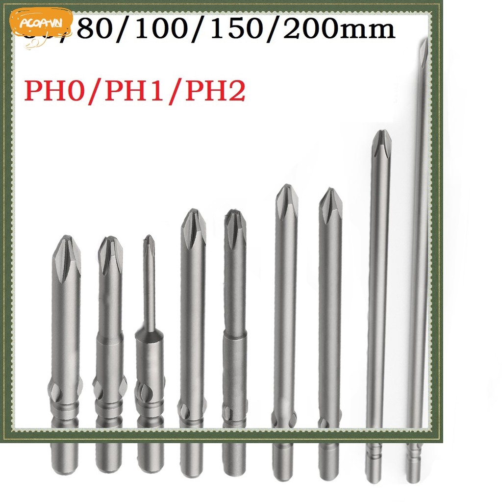 [ACOA] 60-200mm PH0 PH1 PH2 802 Mũi tuốc nơ vít điện từ ImpactDriver