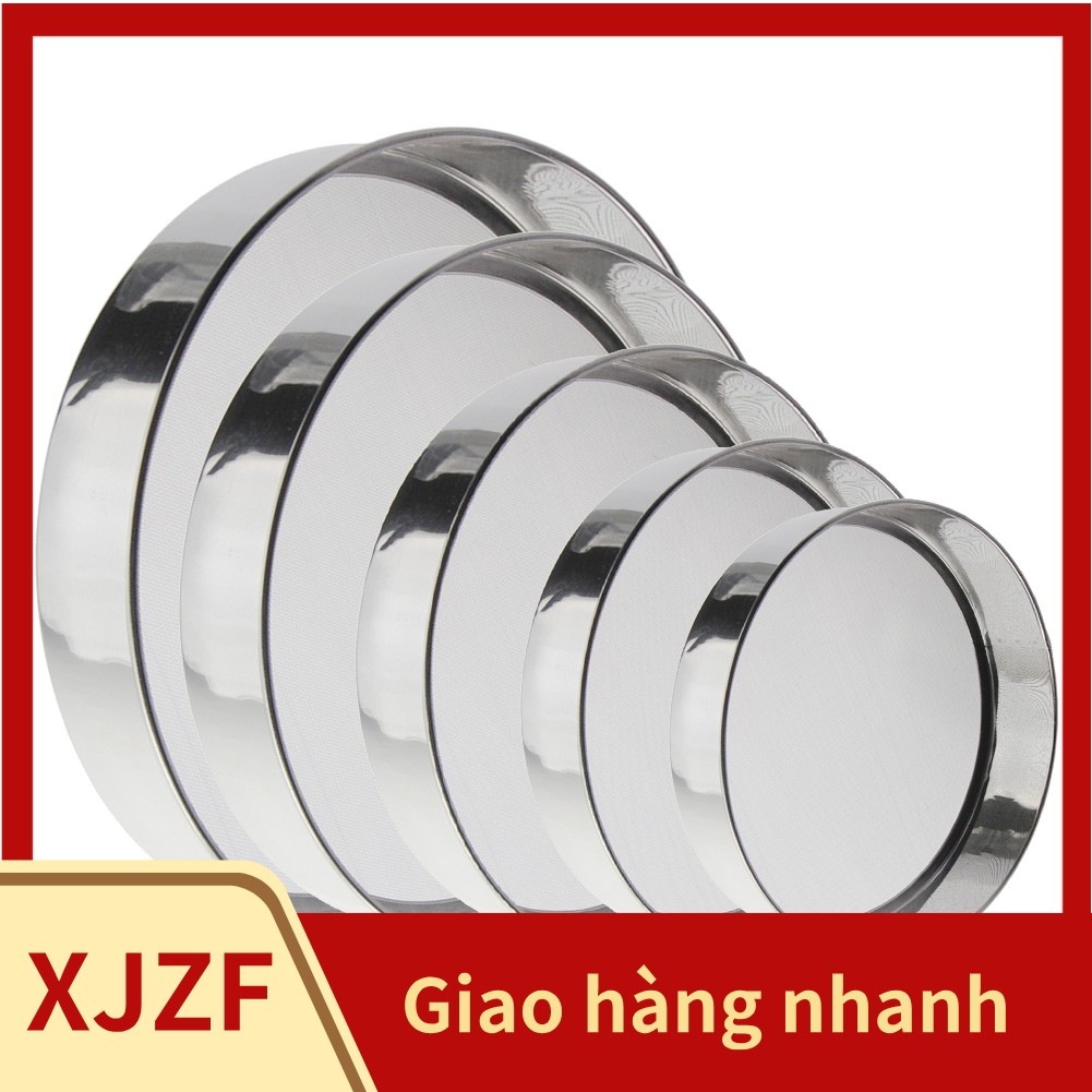 <Chất lượng tuyệt vời>10-21cm Flour Sieve Stainless Steel Round Flour Sieve Strainer With 40 Mesh