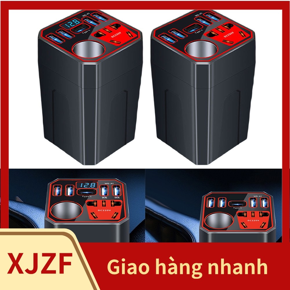 <Chất lượng tuyệt vời>Car Power Inverter 12V/24V TO DC220V Converter Fast Car Power Converter Charge