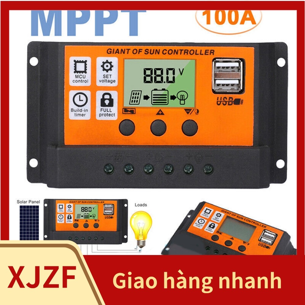 <Chất lượng tuyệt vời>MPPT  for PWM Solar Charge Controller  Solar Panel Battery Regulator Dual USB 