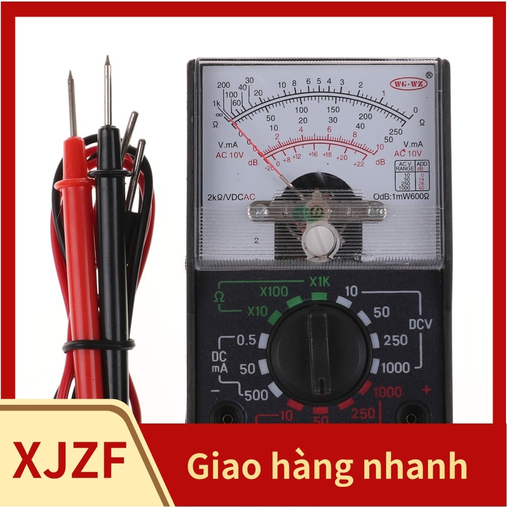 <Chất lượng tuyệt vời>Dc/ac 250V 1000V Voltmeter 250ma Ammeter Meter Analog Multimeter Tester Mf-110
