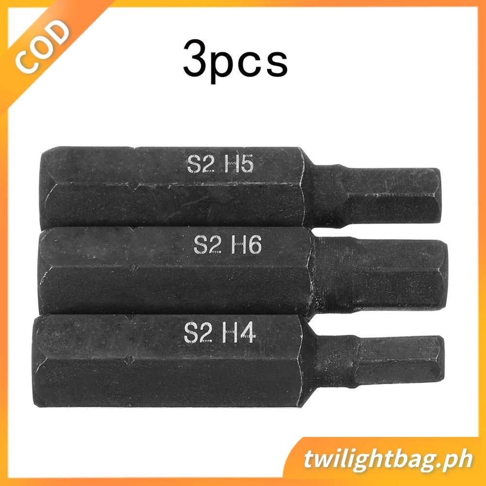 3 Chiếc Lục Giác Tác Động Tua Vít Bit 8 Mm Lục Giác Chân 36 Mm Dụng Cụ Cầm Tay H4 H5 H6