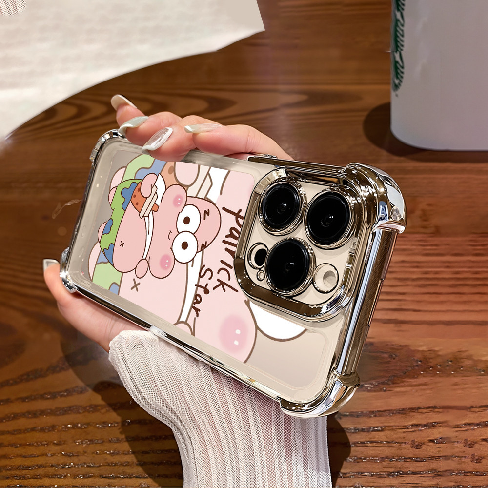 Dành Cho OPPO F19 F19s F21 F25 Pro F23 Find X3 X5 Lite X7 Ultra X8 Pro Patrick Star Thiết Kế Túi Khí