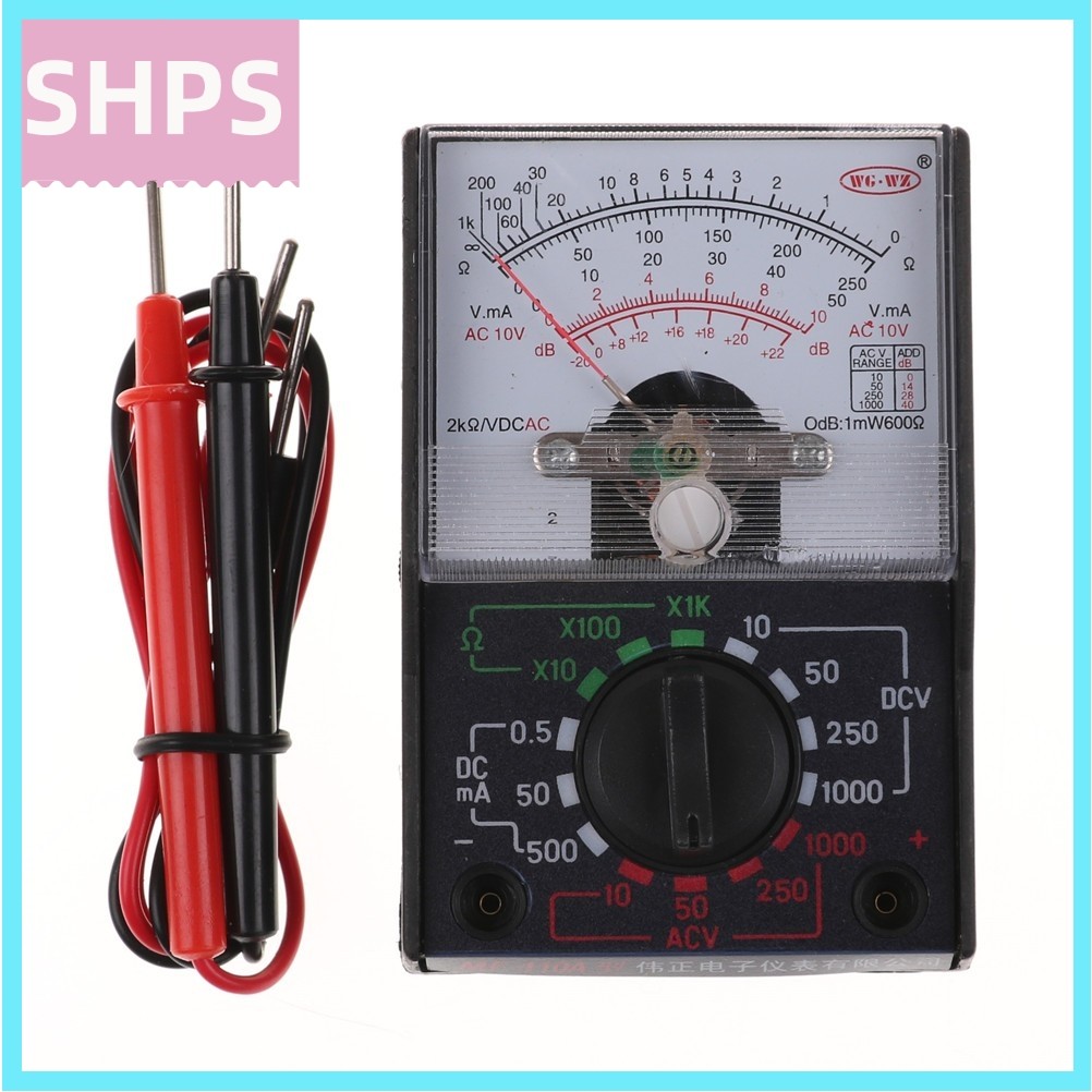 <Chất lượng tuyệt vời>Dc/ac 250V 1000V Voltmeter 250ma Ammeter Meter Analog Multimeter Tester Mf-110