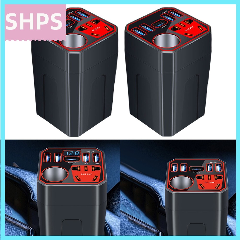 <Chất lượng tuyệt vời>Car Power Inverter 12V/24V TO DC220V Converter Fast Car Power Converter Charge