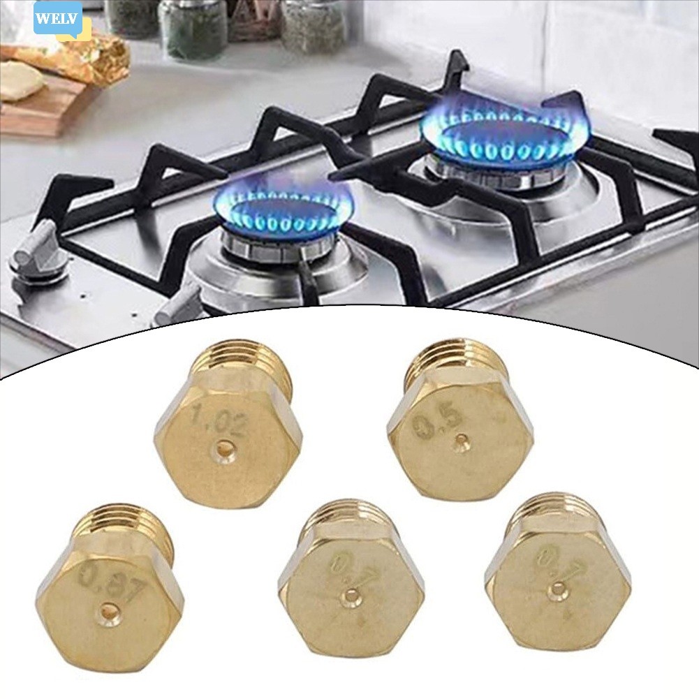 < HÀNG CÓ SẴN > 5 chiếc LPG Gas Jet Set Burner Gas Hob LPG Bộ chuyển đổi Vòi phun Propane Injector❀