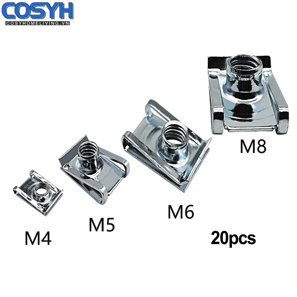 [COSYH] Chimney Nuts Spire Kẹp Lug Chốt tốc độ U Nuts Fixing Panel M4 M5 M6 M8