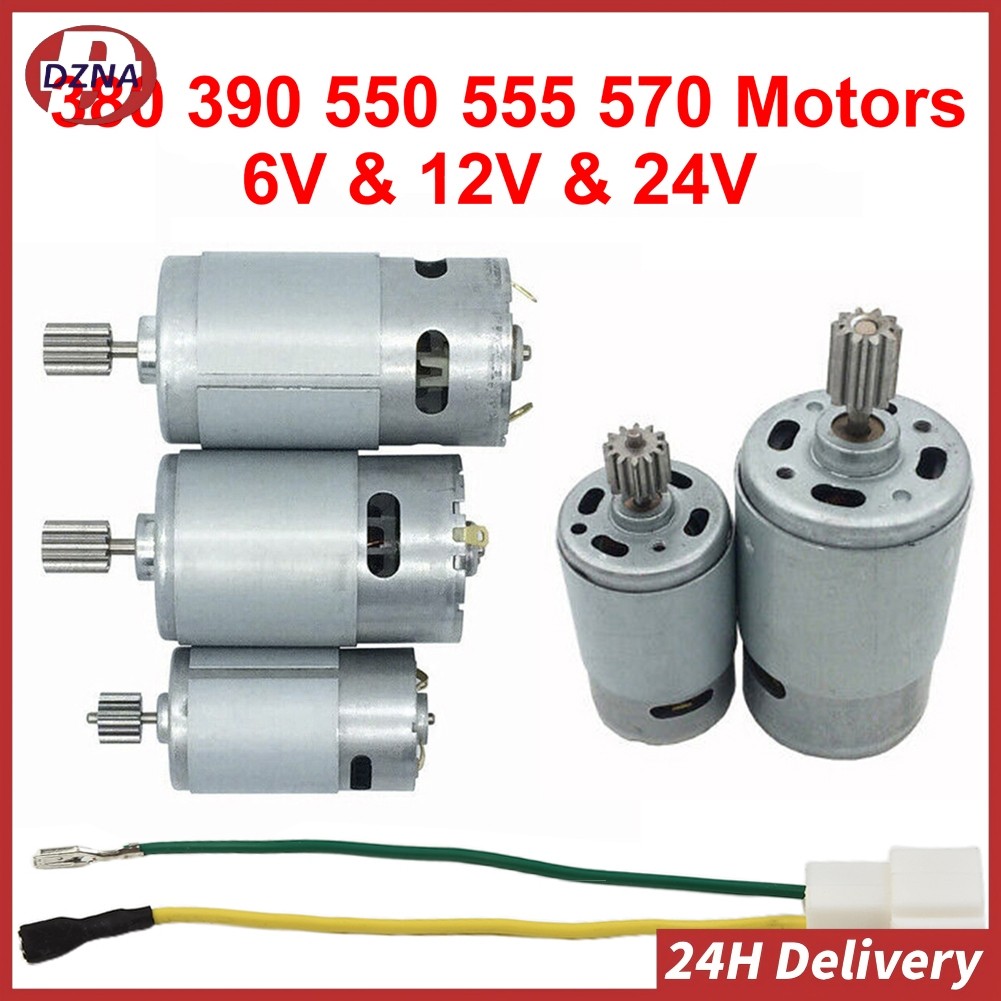 【Fast Ship】Motors for Kids Electric Car 550 RS390 RS380 12V 6V DL555 24V 10 Teeth  cm