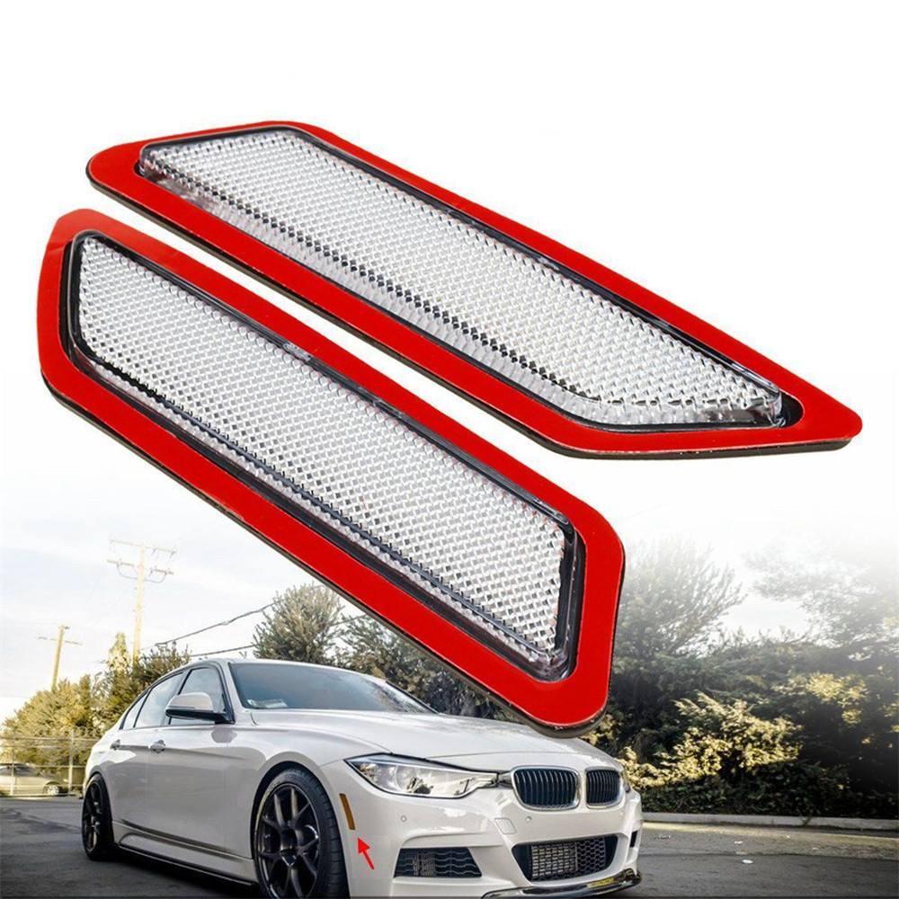 2 Chiếc Cản Trước Bên Đánh Dấu Phản Quang Cho 12-15 BMW F30 F31 3-Series M-Sport