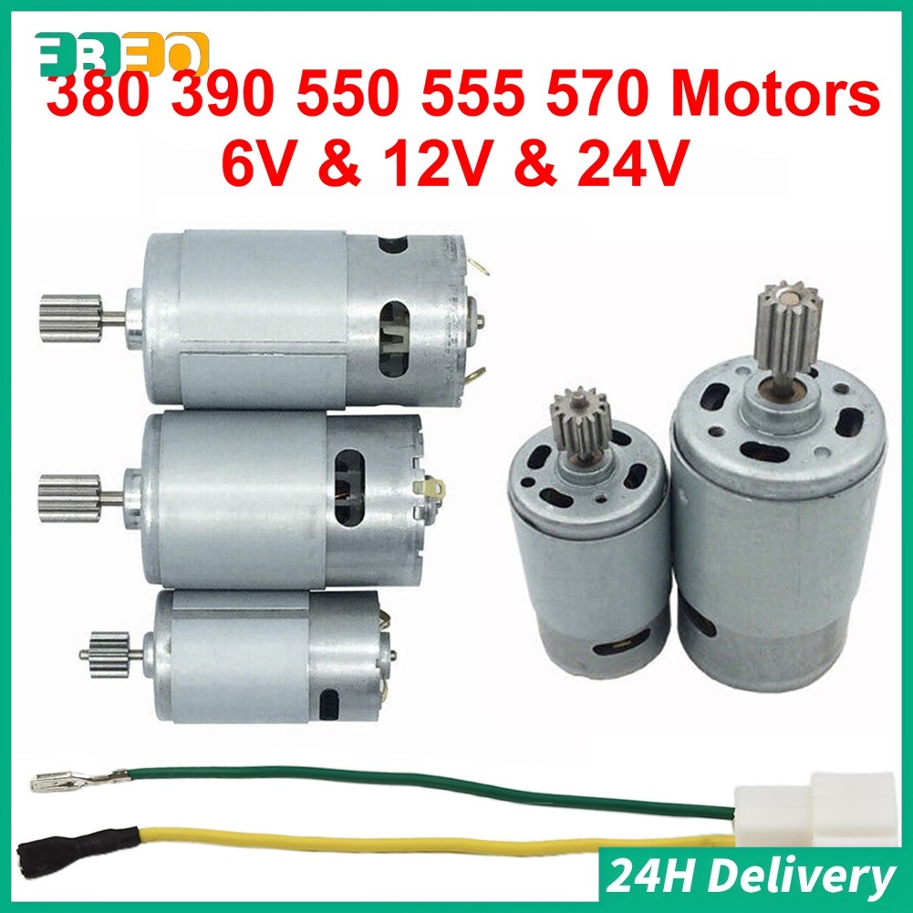 [Giao hàng nhanh] Động cơ cho xe điện 550 RS390 RS380 12V 6V DL555 24V 10 Răng cm