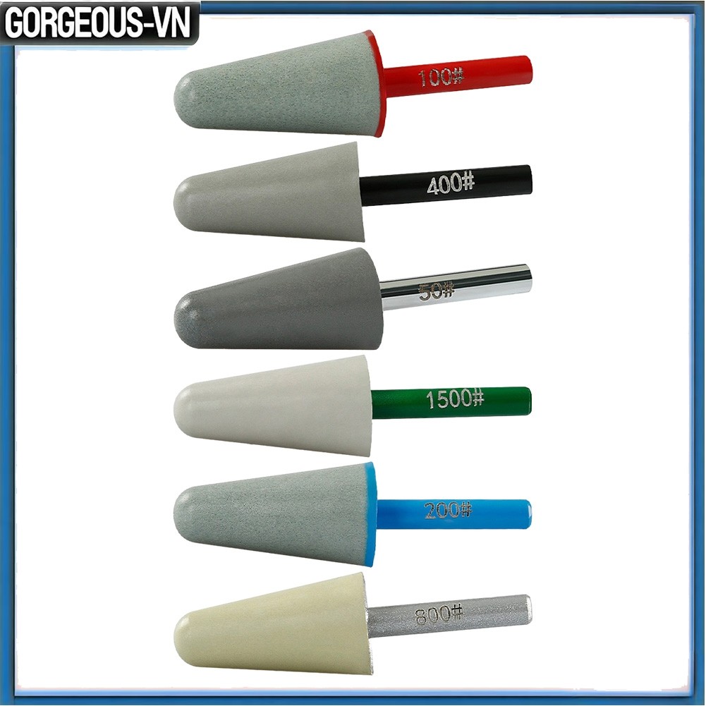 [12.17] Đầu mài hình nón bằng nhựa hình nón hình nón 6mm để khắc đá quay