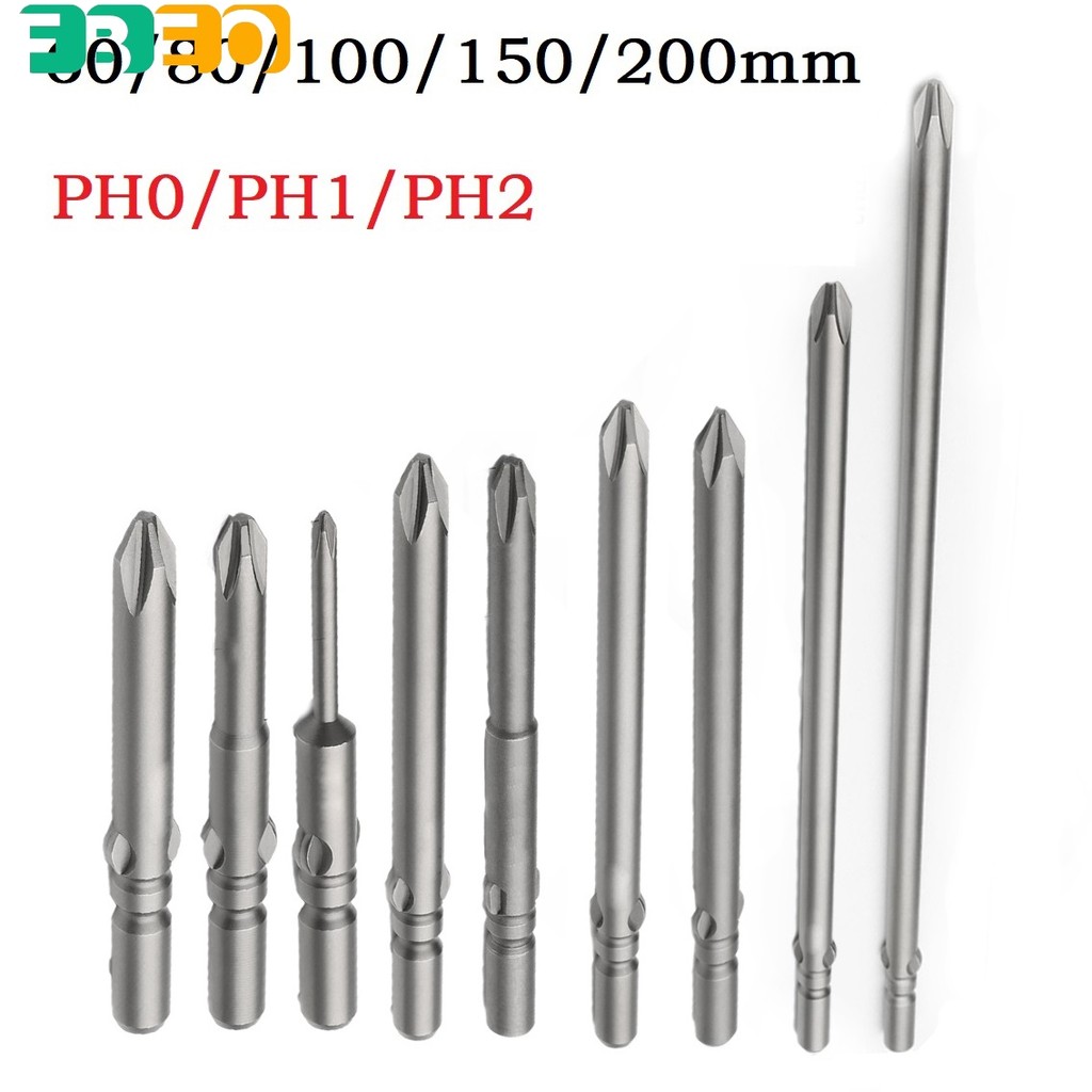 [FEBO] 60-200mm PH0 PH1 PH2 802 Mũi tuốc nơ vít điện từ ImpactDriver