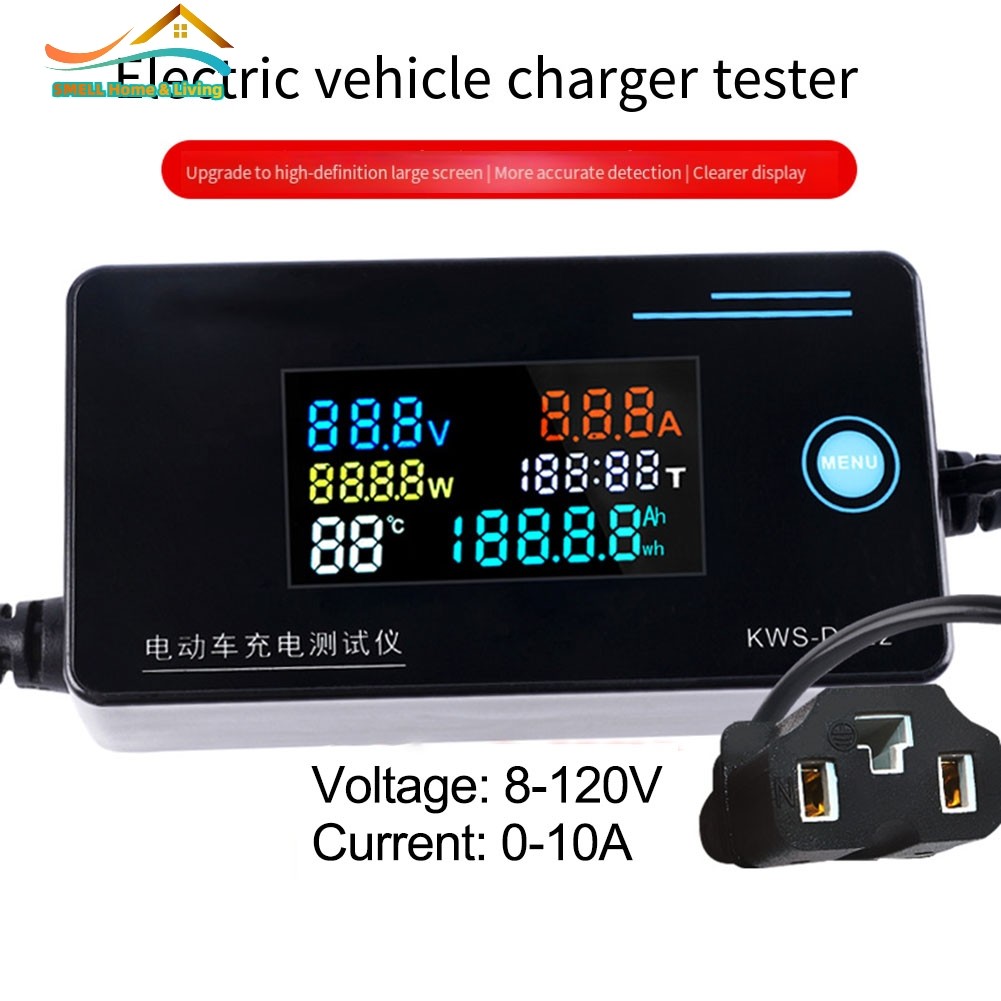[Smellshi] Máy dò sạc xe điện KWS-DC22 Máy kiểm tra dòng điện áp 8-120 0-10A