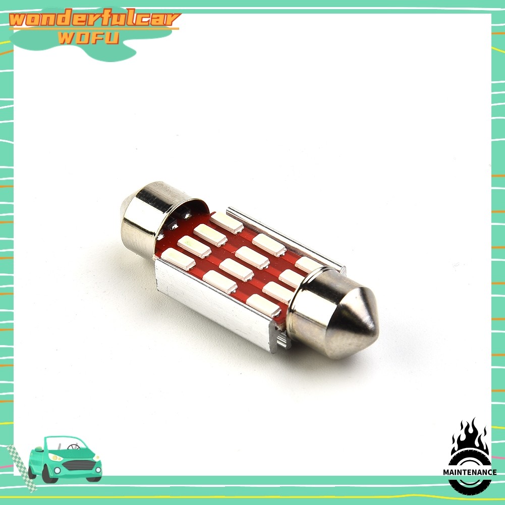 [wonderfulcar] Festoon Canbus 36 / 31mm Đèn biển số 4014 cho bóng đèn LED nội thất SMD XANH