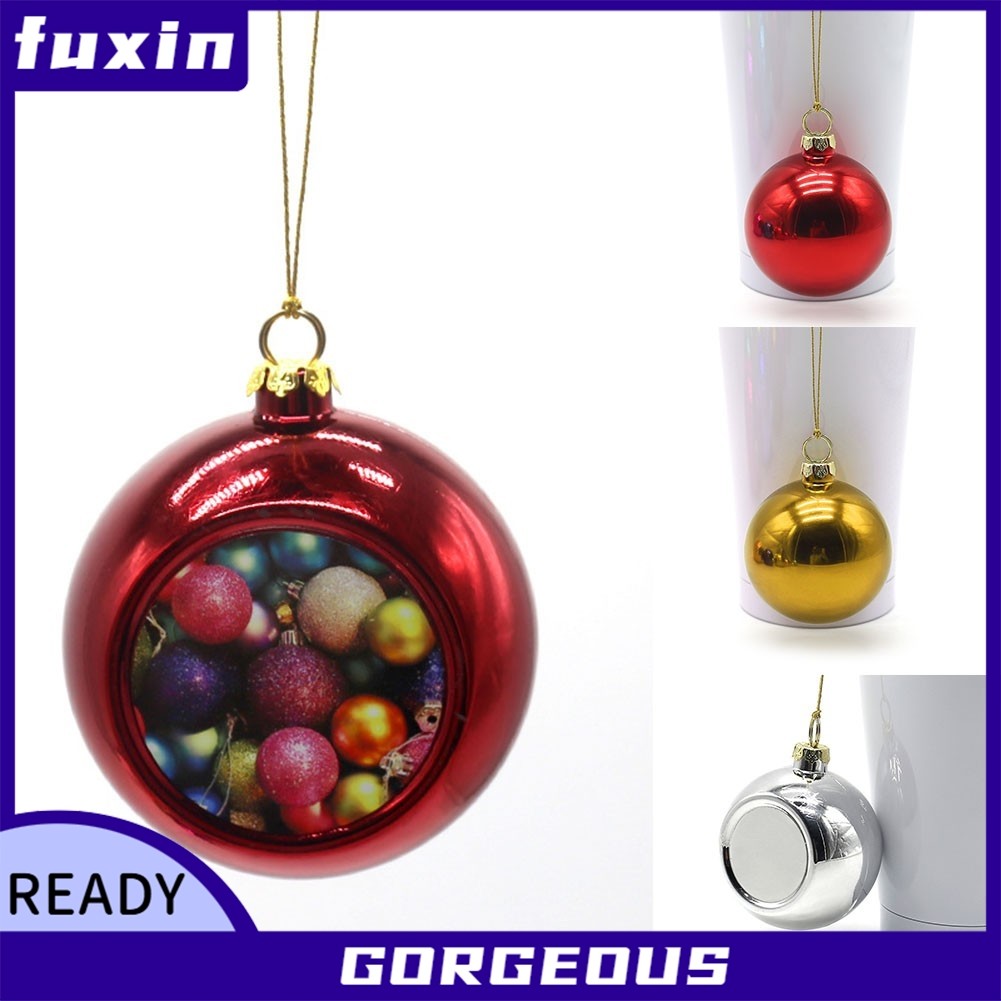 [FUXIN] 5 chiếc Bauble Giáng sinh đầy màu sắc thăng hoa 8mm để in truyền nhiệt