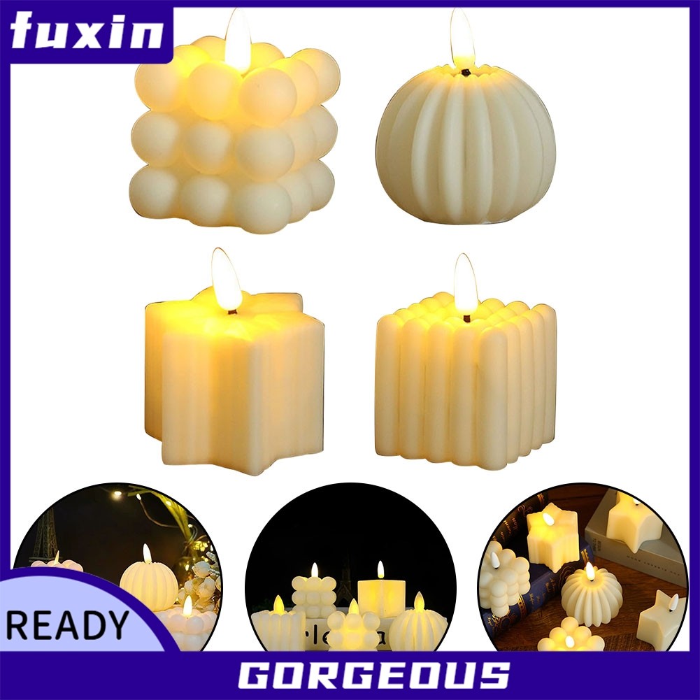 [FUXIN] Thực tế cho Cube LED Ngọn nến mã không cháy Trang trí ngày lễ tiệc cưới
