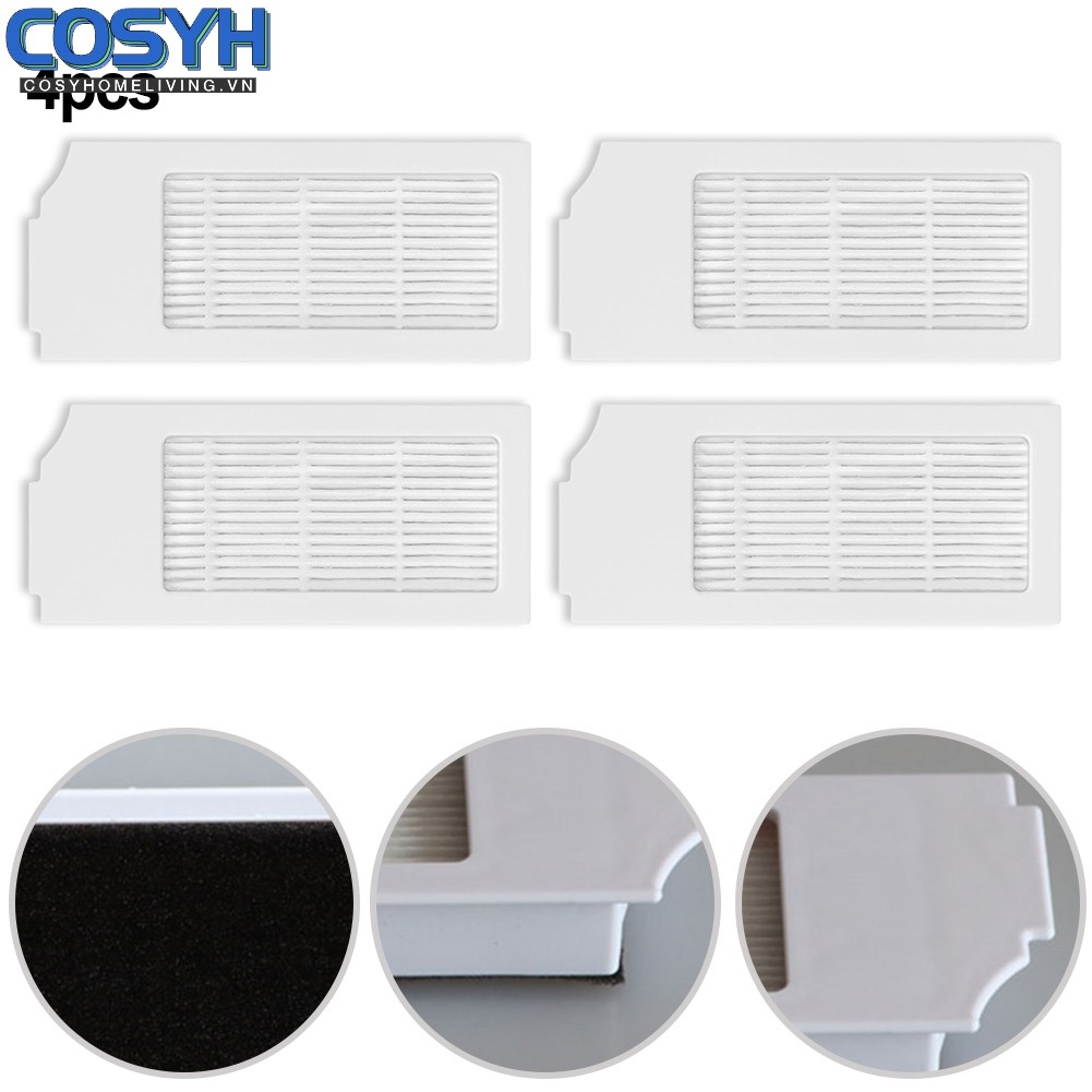 [COSYH] Bộ 4 Bộ Lọc Cho ECOVACS Cho DEEBOT N20 / N20 PLUS / N20 Cho Máy Hút Bụi PRO PLUS