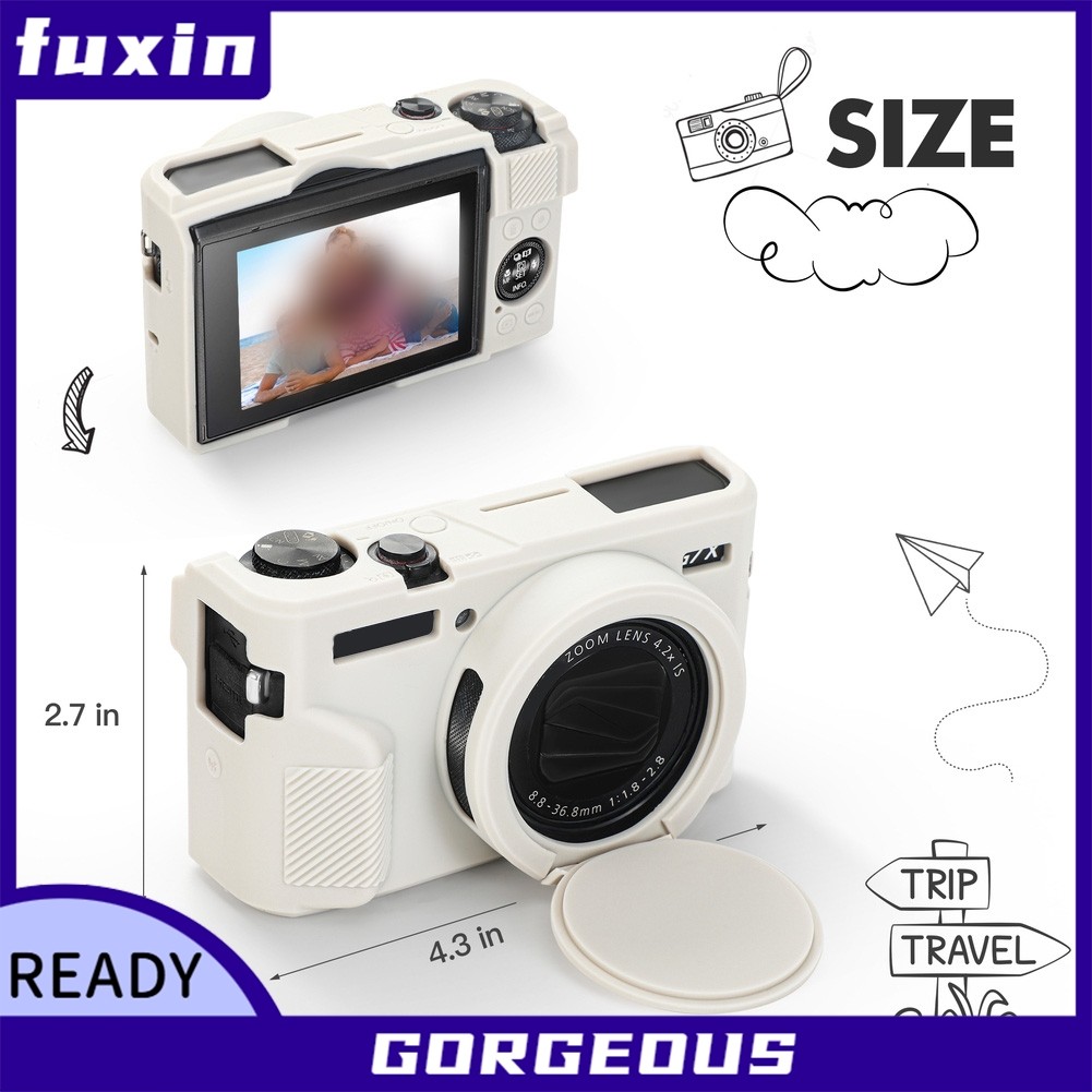 [FUXIN] Ốp Silicon Mềm Cho Canon G7X Mark II - Slim Fit, Chống Trầy Xước