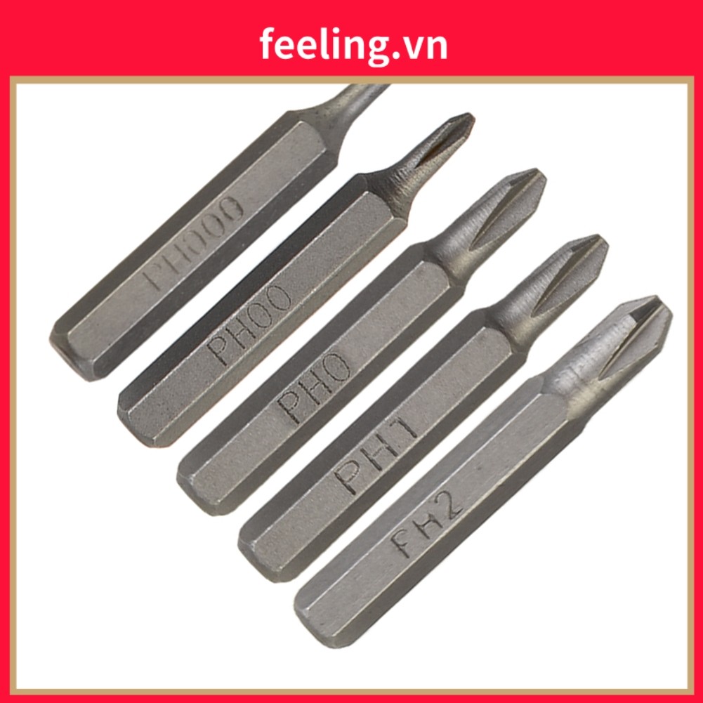 [FL] Mũi tuốc nơ vít chéo H4 × 28mm PH0000 PH000 PH00 PH0 PH1 PH2 4mm Chuôi lục giác