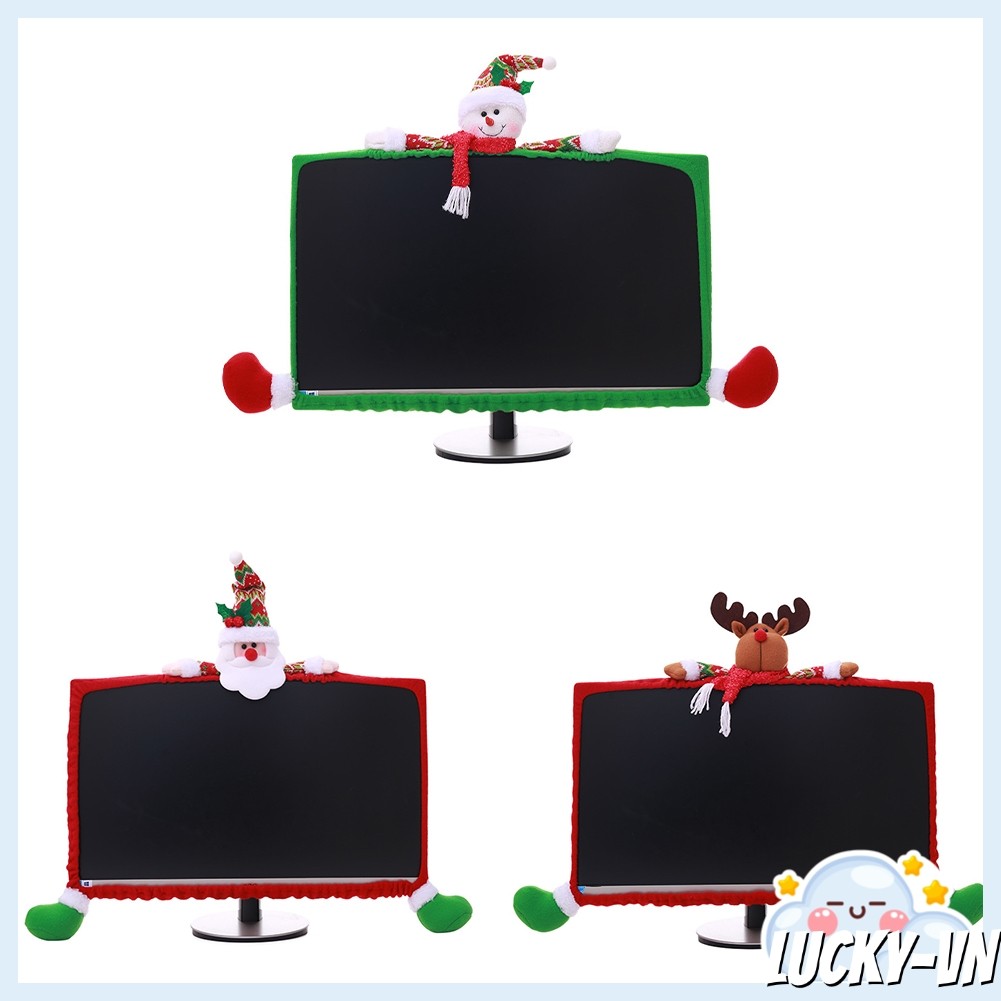 [LUCKY-HOT] Ốp Lưng Màn Hình LCD Giáng Sinh Trang Trí Máy Tính PC Màn Hình TV Không Dệt