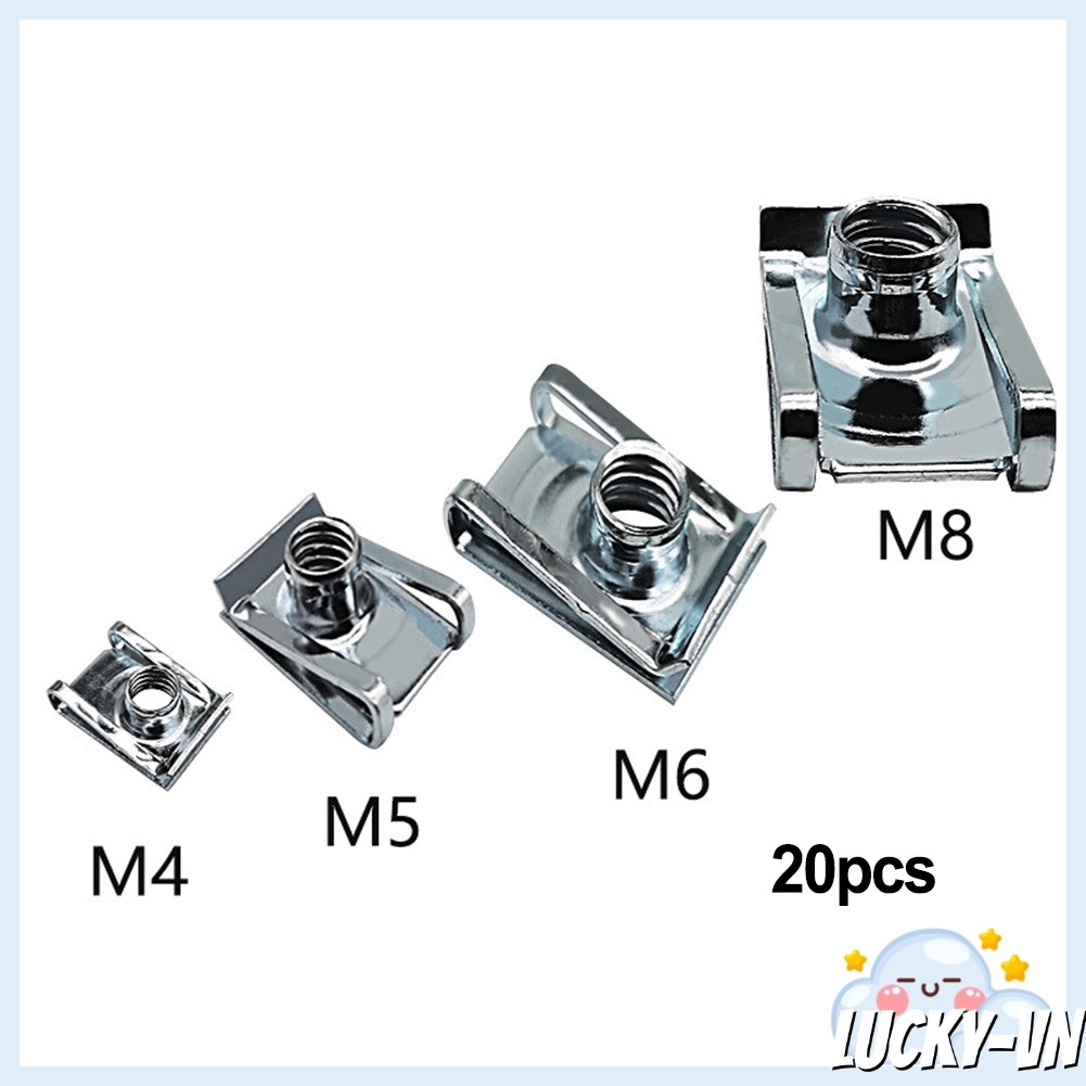 【 LUCKY-HOT 】 Chimney Nuts Spire Kẹp Chốt tốc độ Chốt U Nuts Bảng cố định M4 M5 M6 M8