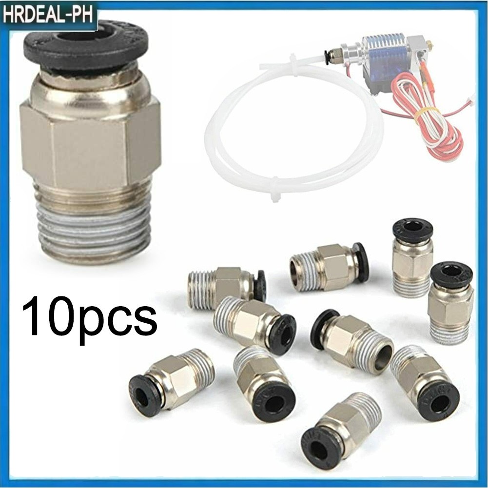 "❈ ❈" PC4-M10 Nam Ống PTFE khí nén thẳng đẩy vào đầu nối lắp nhanh