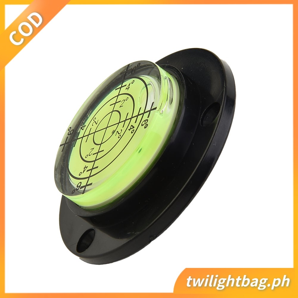 50 x 12mm Spirit Level Bubble Black Angle Clear Mini Round Leveller Bullseye